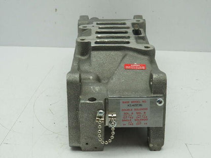 Parker Schrader K142236 Double Solenoid Valve Manifold Sub Base 1" Valveair II