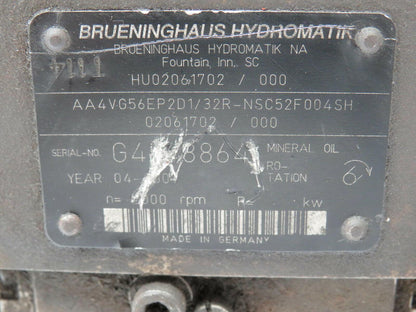 Rexroth Brueninghaus Hydromatik AA4VG56EP2D1/32R-NSC52F004SH Hydraulic Pump Unit