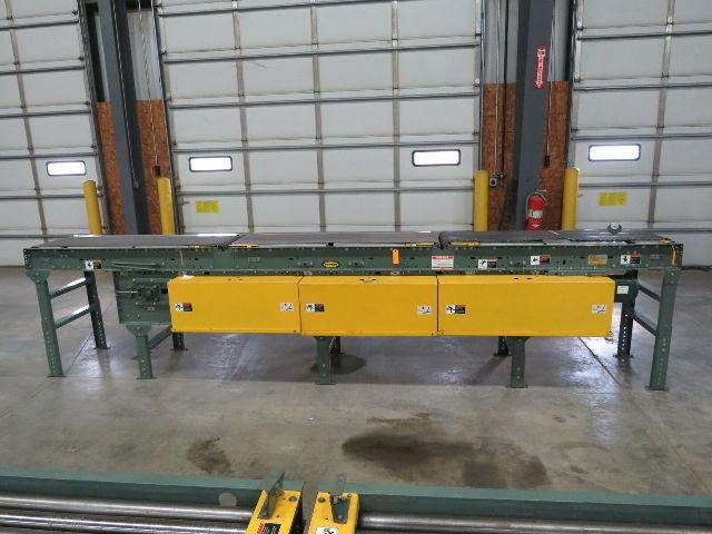 Hytrol 18"x15' Belt Conveyor 3-Stage Gapper Accumulator Center Drive 50-98 FPM