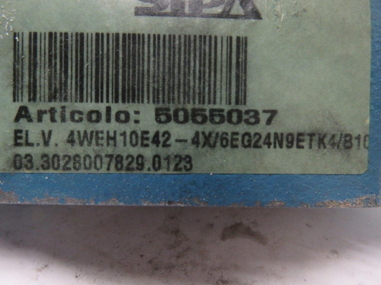 Rexroth 4WEH 10 E42-4X/6EG24N9ETK4/B10 Solenoid Operated Directional Spool Valve