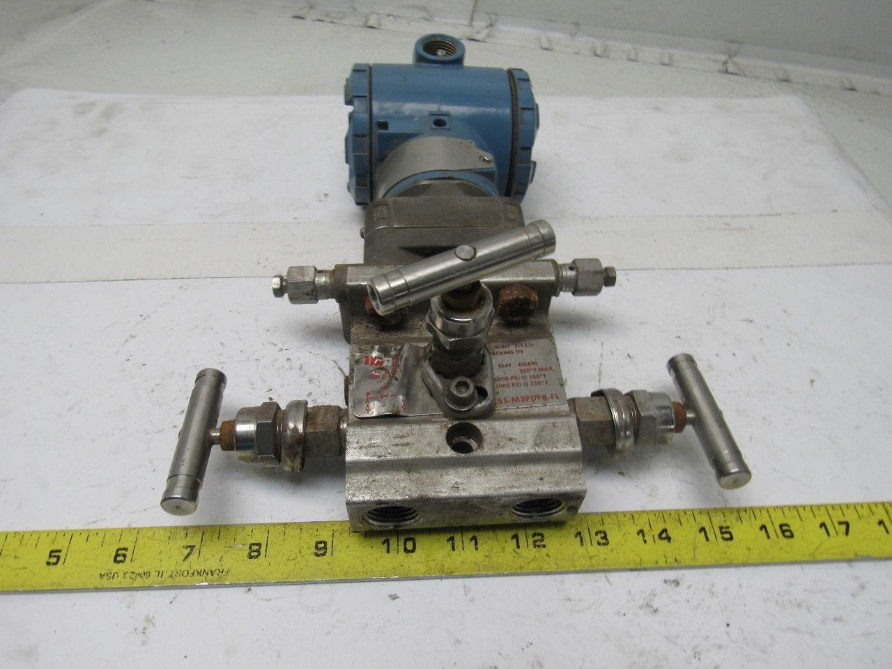 Rosemont CD2A22A2AB415P2 Pressure Transmitter 0-250 IN H20 3626PSI