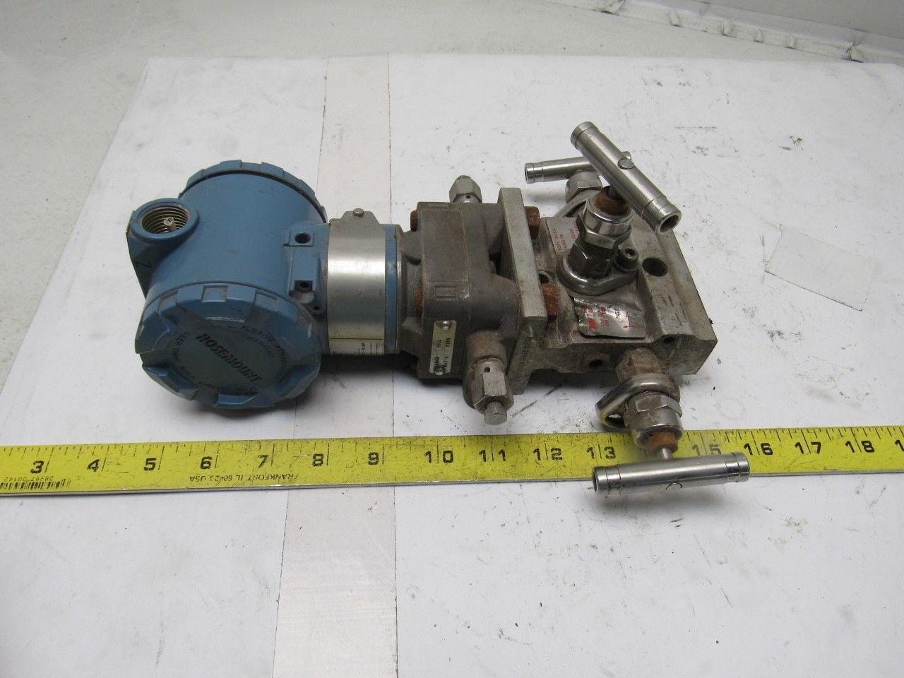 Rosemont CD2A22A2AB415P2 Pressure Transmitter 0-250 IN H20 3626PSI