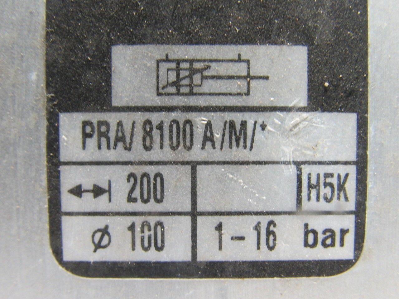 Norgren PRA/8100A/M/ Pneumatic Cylinder 200mm Stroke 100mm Bore