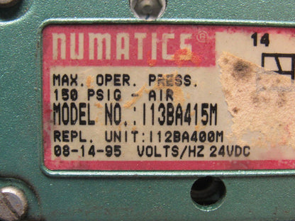 Numatics I13BA415M Pneumatic Solenoid Valve 3 Bank Assembly Base