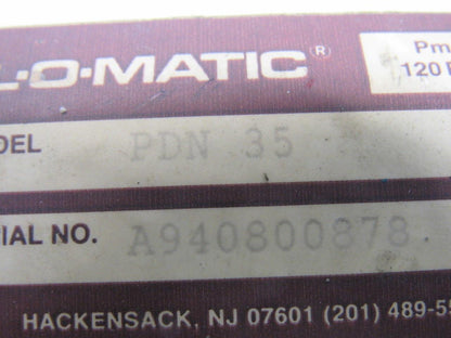 EL-O-MATIC PDN 35 Pneumatic Air Actuator 1/2" NPT Ball Valve 120PSI
