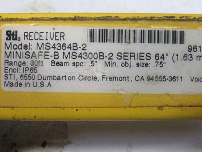STI MiniSafe-B MS4364B-2 Safety Light Curtain Receiver & Transmitter Set 64"