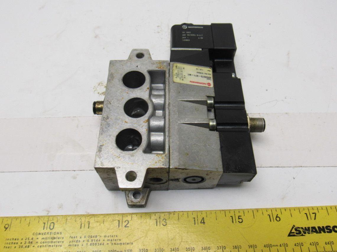 Norgren SXE9573-871-M1 Solenoid Actuated Air Valve 5/2 Base 24V Coil