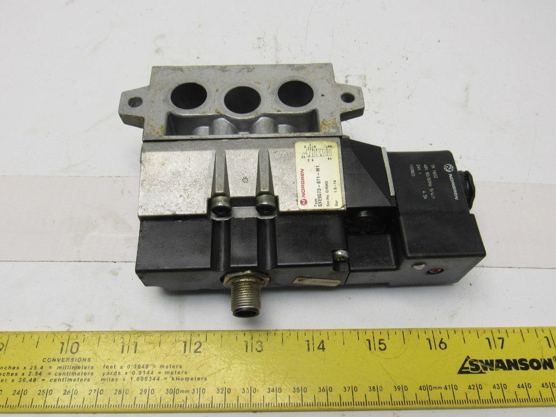 Norgren SXE9573-871-M1 Solenoid Actuated Air Valve 5/2 Base 24V Coil