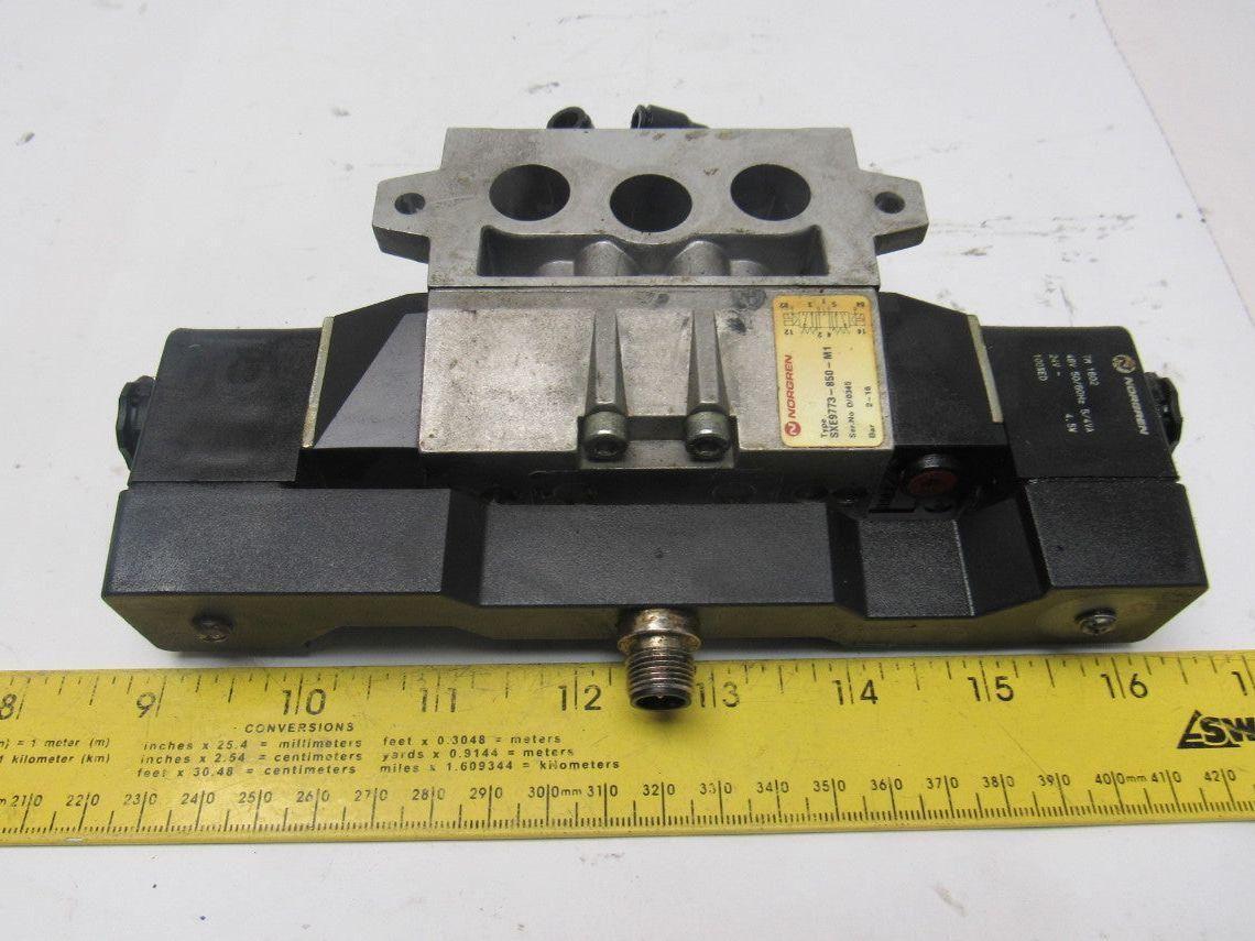 Norgren SXE9773-850-M1 Pneumatic 5/3 Solenoid Operated Air Valve 24V Coil