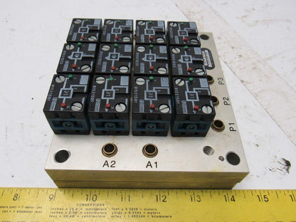 Rexroth Crouzet  81521501 Pneumatic Logic Component Element Manifold Assembly