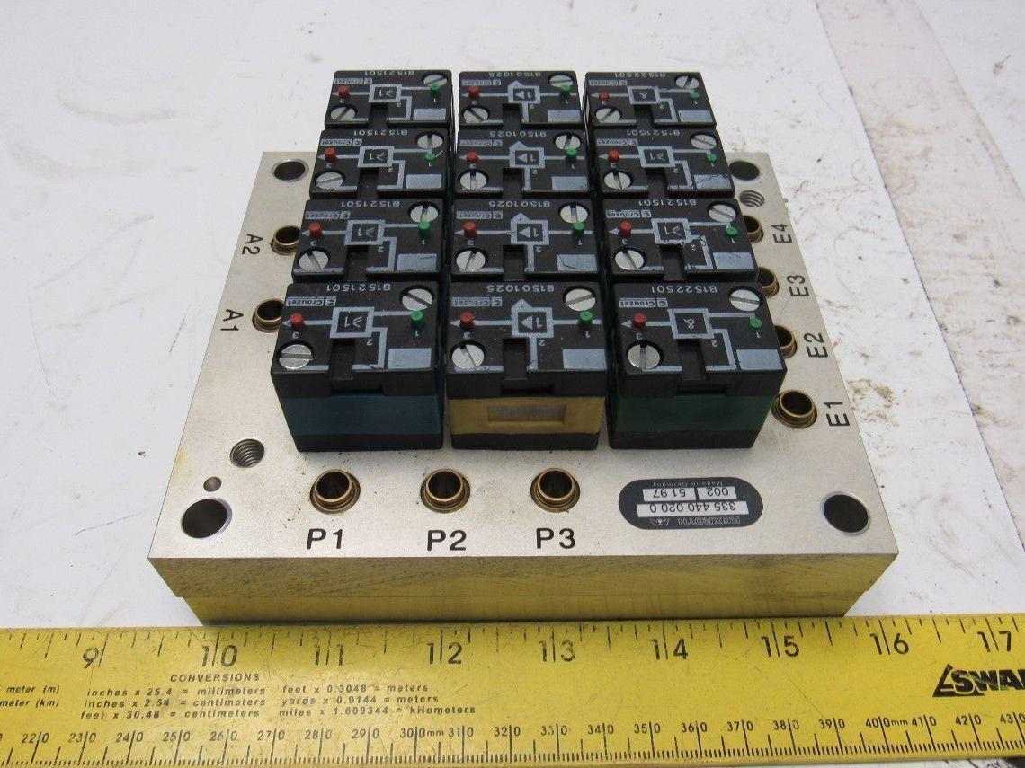 Rexroth Crouzet  81521501 Pneumatic Logic Component Element Manifold Assembly