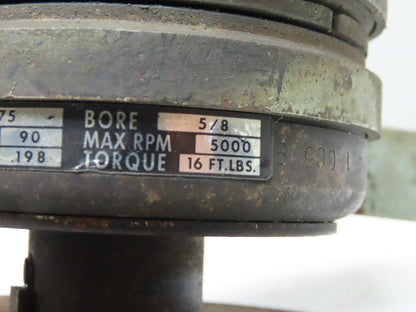 Warner EC-375 Electro-Clutch 90VDC 5000 RPM 16ft/Lb. Torque 5/8" Bore