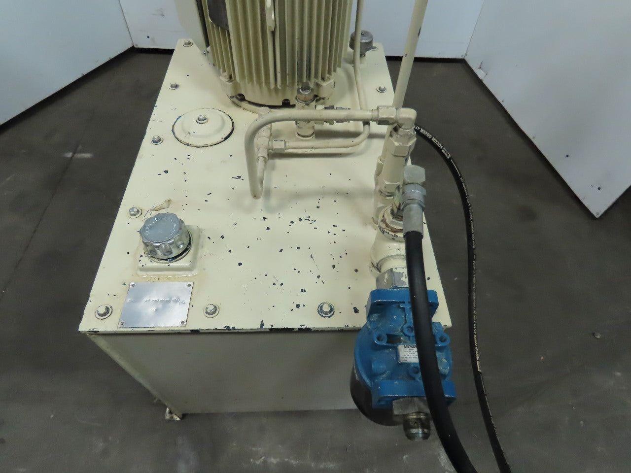 Vickers PVQ40 20HP 90 Gal. Hydraulic Power Unit Heat Exchanger 230/460 3Ph