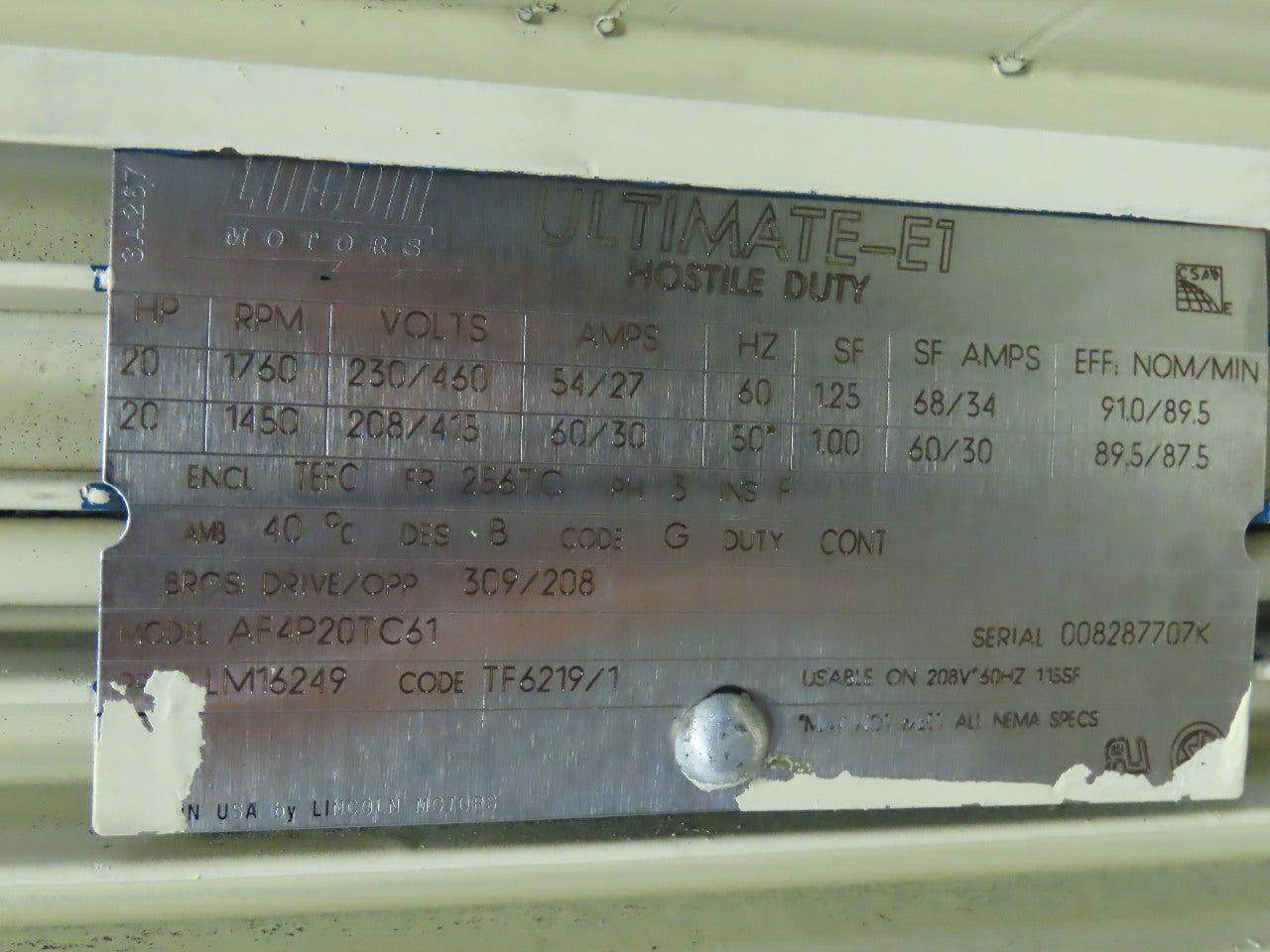 Vickers PVQ40 20HP 90 Gal. Hydraulic Power Unit Heat Exchanger 230/460 3Ph