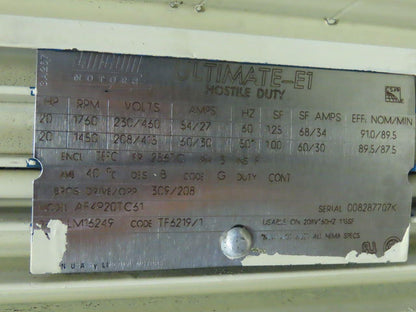 Vickers PVQ40 20HP 90 Gal. Hydraulic Power Unit Heat Exchanger 230/460 3Ph