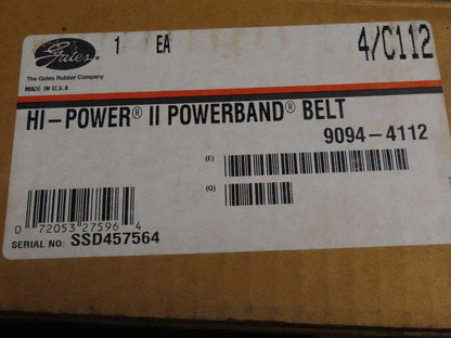 Gates 4/C112 9094-4112 Hi-Power II PowerBand Belt