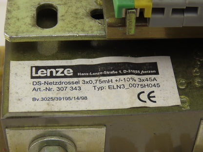 Lenze 307 343 Transformer Line Reactor +/- 10% 3x45 A