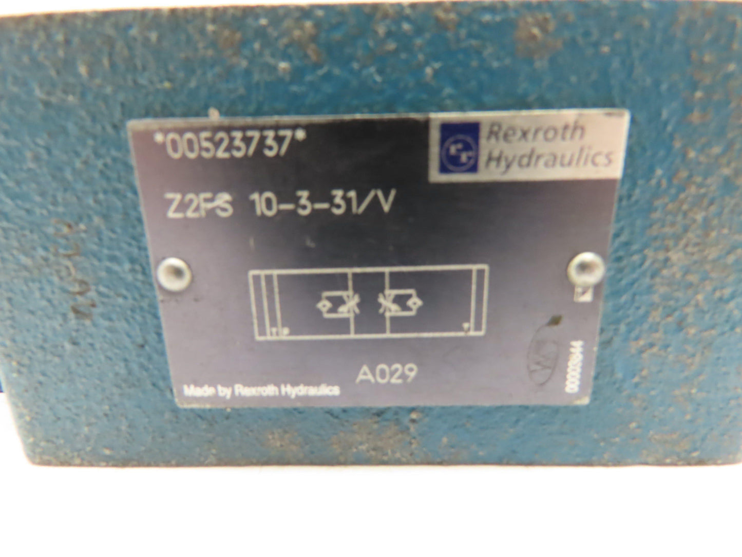 Rexroth Z2FS-10-3-31/V Double Throttle Hydraulic Check Valve W-Key