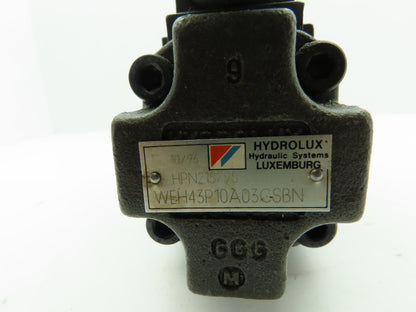 Hydrolux Parker WEH43P10A03CSBN Hydraulic Directional Control Solenoid Valve 24V