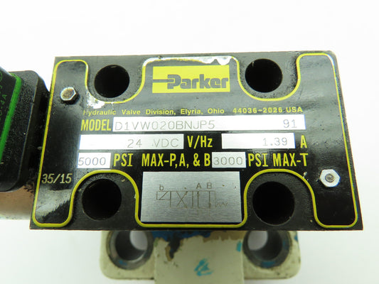 Vickers Parker CVC40D1S210 Hydraulic Cartridge Solenoid Control Valve 24V D1VW