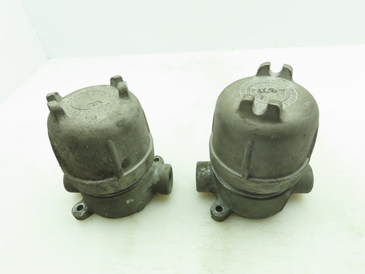 Crouse Hinds Co 1/2 EABC EAJC 16 Explosion Proof Conduit Outlet Box Lot of 2