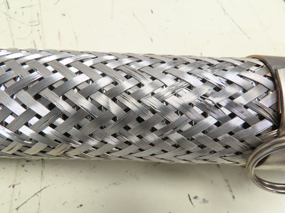 Branham 2" x 48" Stainless 316L SS Braided Flex Hose 2" Flanged x 2" Cam Lock