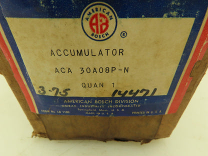 American Bosch ACA-30A-08P Hydro-Pneumatic Accumulator 2000 PSI Pressure Vessel