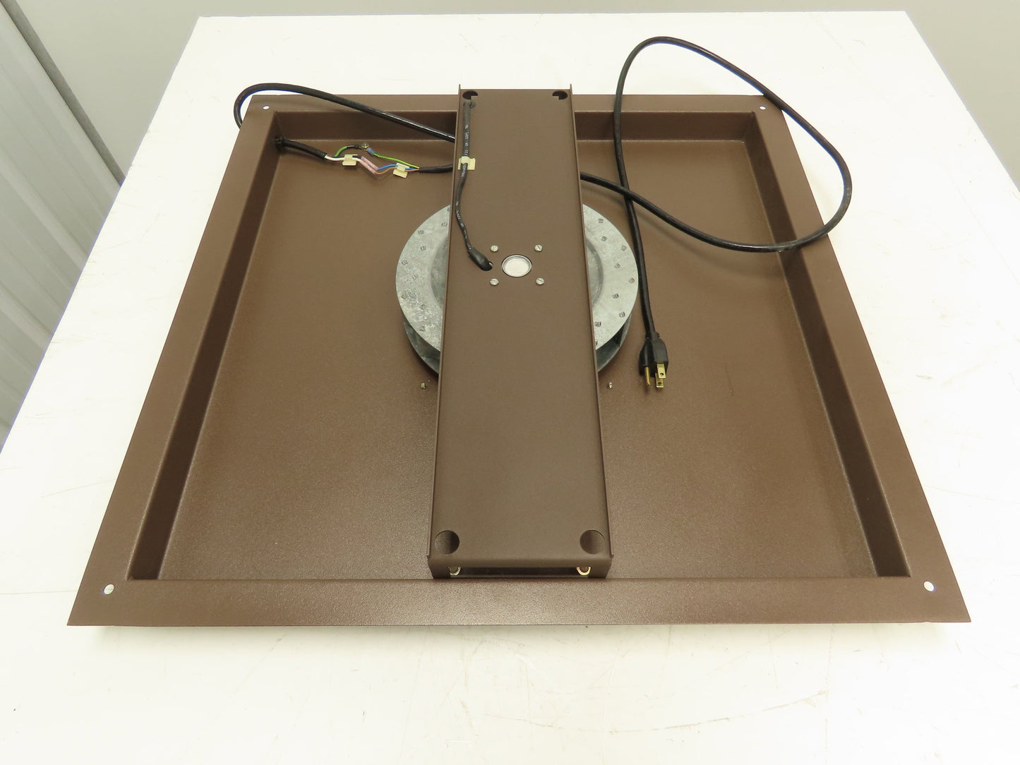 Hoffman Top Mount 9" Exhaust Fan for Steel Enclosure 24.25x25" Frame Brown 115V