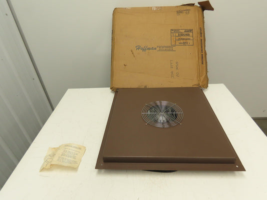 Hoffman Top Mount 9" Exhaust Fan for Steel Enclosure 24.25x25" Frame Brown 115V