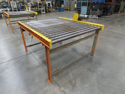 70"x 84" Chain Drive 2.5" Live Roller Pallet Conveyor 60"BF .5Hp 460V 65 FPM