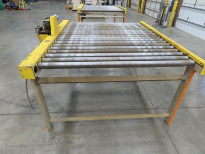 70"x 84" Chain Drive 2.5" Live Roller Pallet Conveyor 60"BF .5Hp 460V 65 FPM