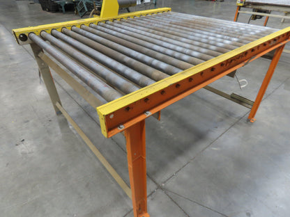 70"x 84" Chain Drive 2.5" Live Roller Pallet Conveyor 60"BF .5Hp 460V 65 FPM