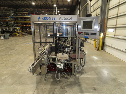 Krones Autocol K747-458 Labeler Machine 12-Bottle Auto Feed Adhesive Labeling