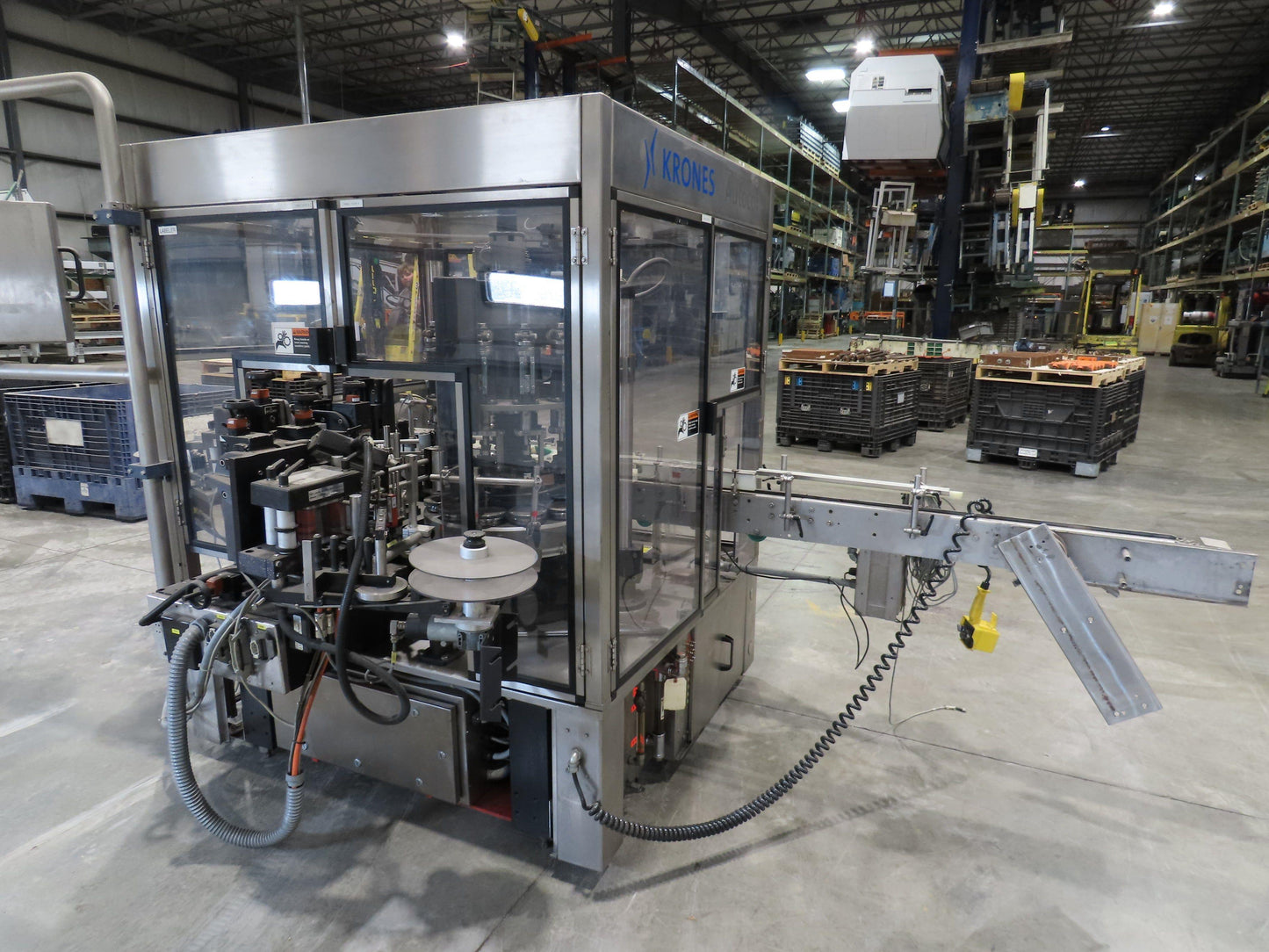 Krones Autocol K747-458 Labeler Machine 12-Bottle Auto Feed Adhesive Labeling