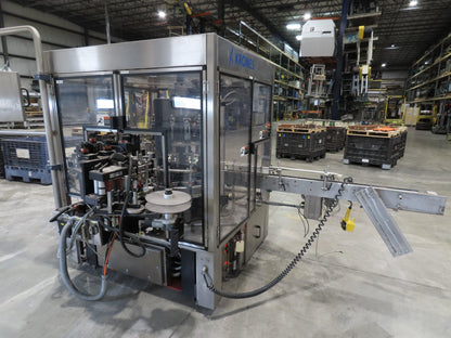 Krones Autocol K747-458 Labeler Machine 12-Bottle Auto Feed Adhesive Labeling