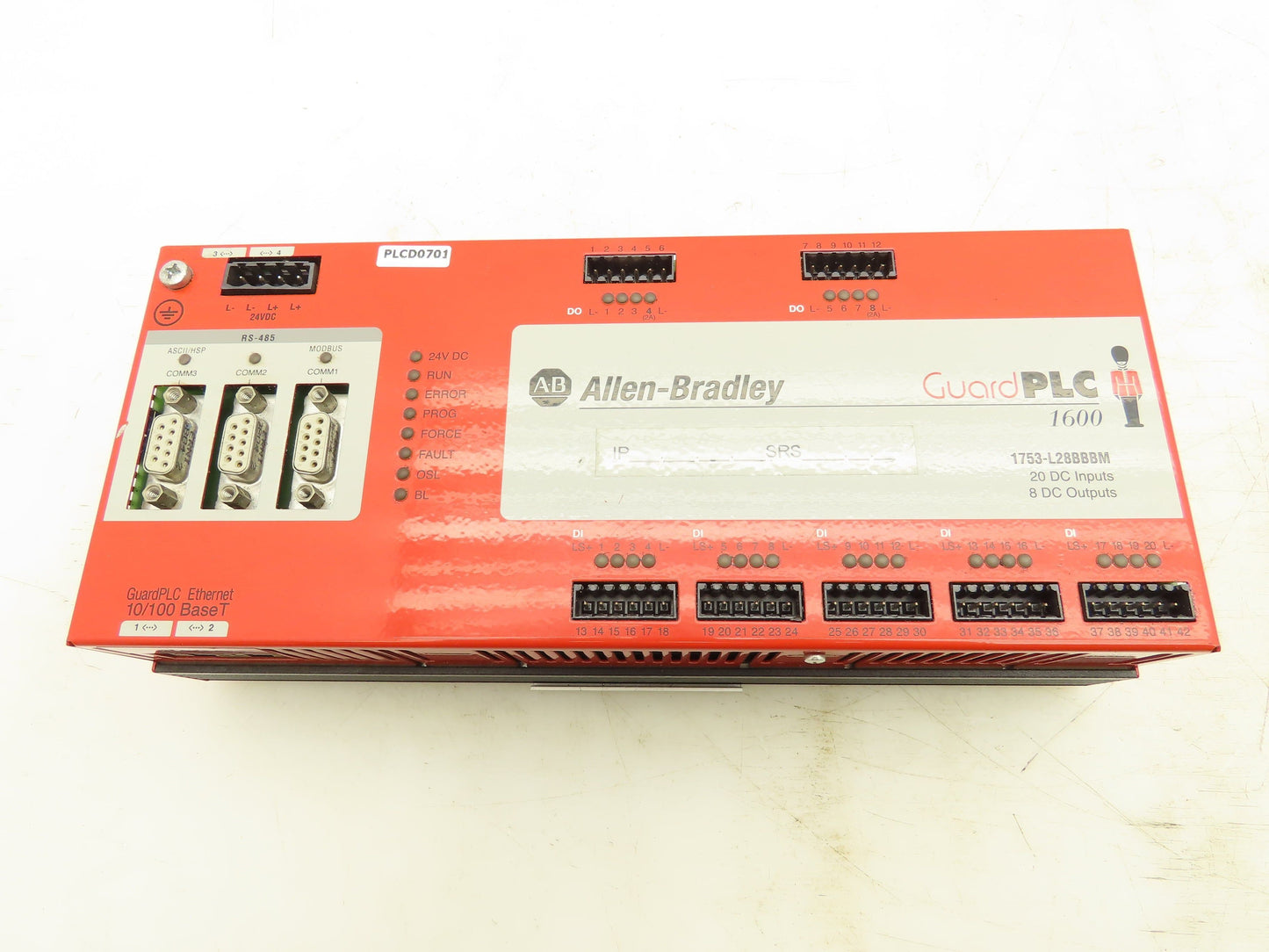 Allen Bradley 1753-L28BBBM GuardPLC 1600 I/O Module Safety Controller Ser C