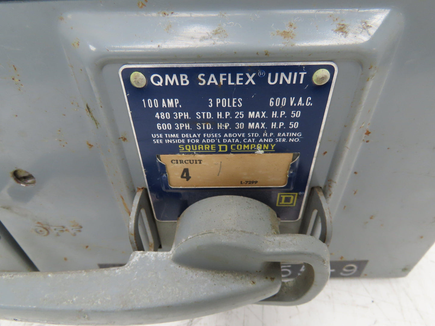 Square D QMB-3610-T Saflex Twin Fusible Panelboard Switch 100/100A 3P 600VAC