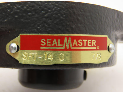SealMaster SFT-14C 2 Bolt Flange Mount Ball Bearing Unit 7/8"Bore Cast Iron