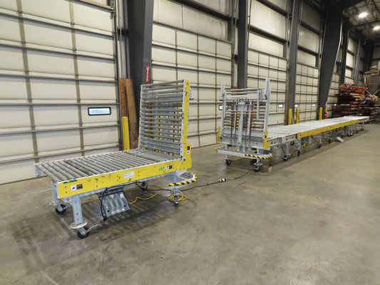 ConveyX 52"x 55' Power Roller Conveyor 48"BF Walk-Thru Gate 115V Variable Speed