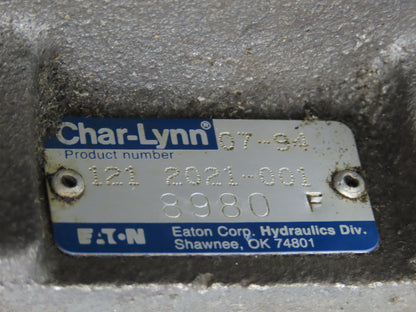 Char-Lynn 121 2021-001 Disc Valve Hydraulic Motor Bearingless Spline Shaft SAE-D