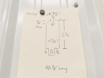 Press Brake Punch Die 40-7/8" Long 90° Offset Z Bend 9/16" W 5/16" D