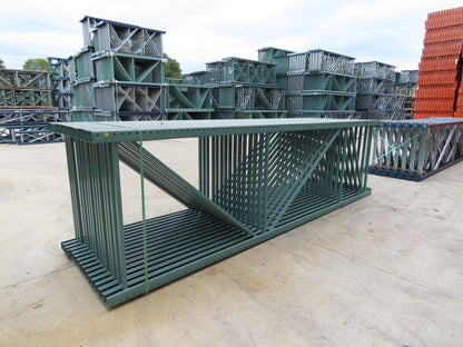 Interlake 14' x 48" Teardrop Pallet Racking Upright 3x3" Leg 23900Lb Green