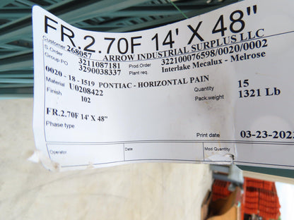 Interlake 14' x 48" Teardrop Pallet Racking Upright 3x3" Leg 23900Lb Green