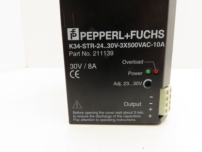 Pepperl Fuchs 211139 PLC Power Supply Module PRI 3x380-500V SEC 24V 10A