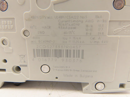 ABB K15A E212323 Circuit Breaker 3 Pole 15A Lot of 3