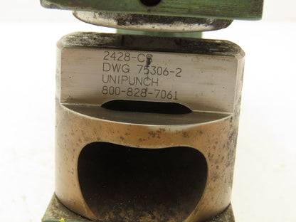 Unipunch 8AJ-2-1/2P Press Brake Punch C Frame 0.8" Square 8" Throat 2-1/2" W