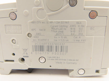 ABB E212323 Circuit Breaker 3 Pole 4A Lot of 2