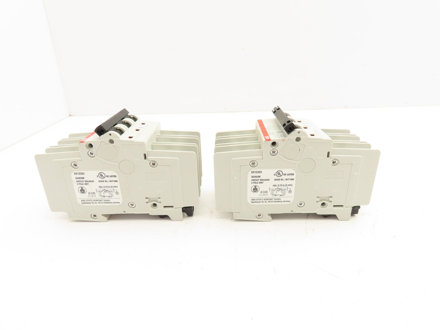 ABB E212323 Circuit Breaker 3 Pole 4A Lot of 2