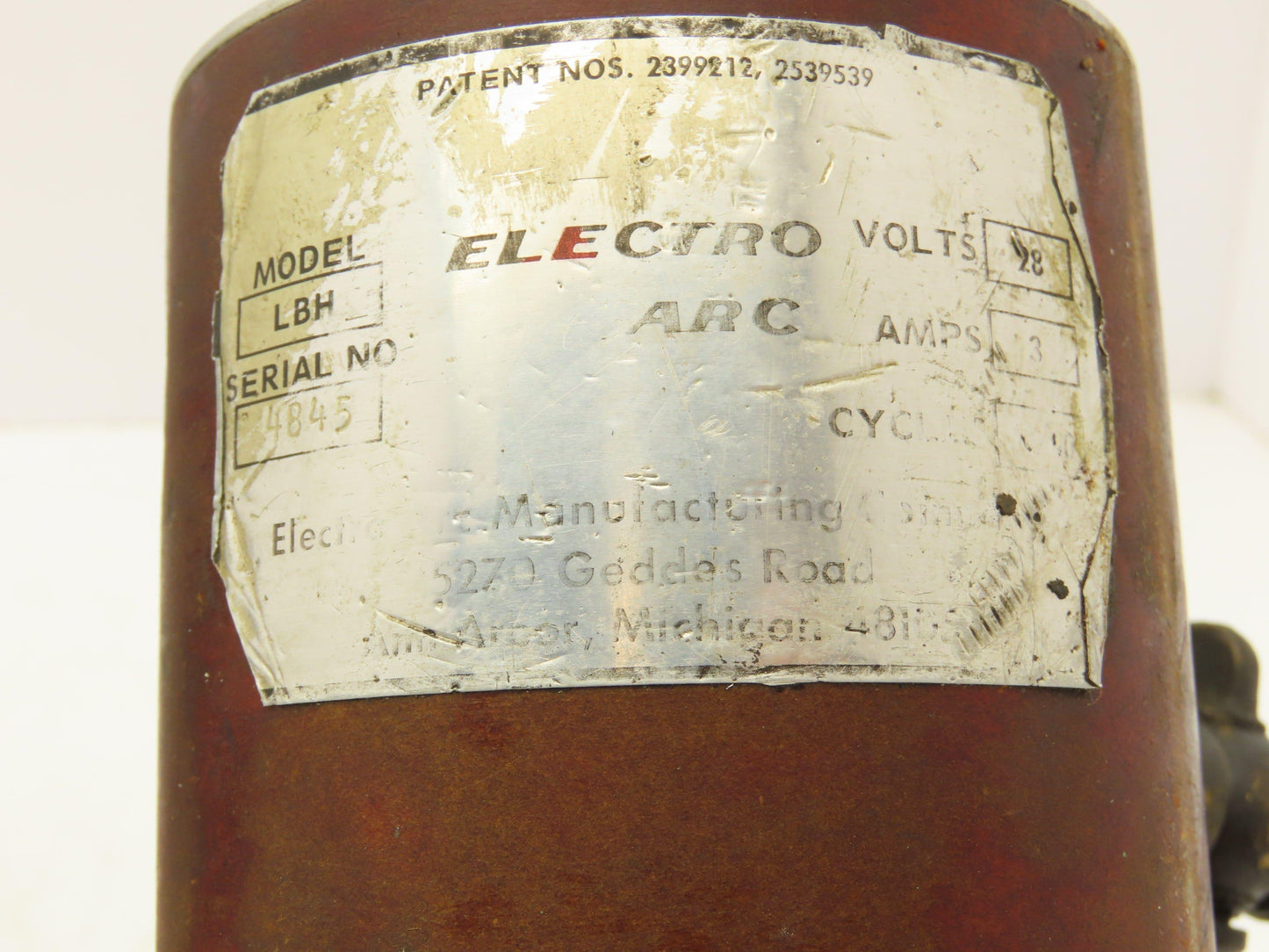 Electro Arc Metal Disintegrator LBH Head Tap Extractor 115V