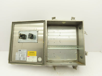 Hoffman A1412CHNFSS Stainless Steel Electrical Enclosure 14x12x6" Backplate